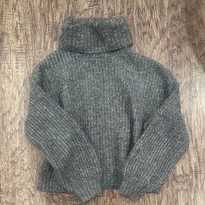 Gray Turtleneck Sweater